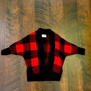 OLD NAVY little girls plaid sweater